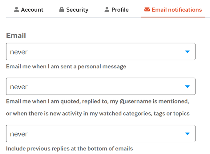 Email notifications 2